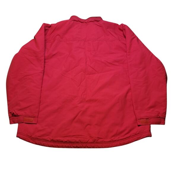 Vintage LL Bean Men’s Red Hooded Anorak Jacket L Full Zip Rain Windbreaker EUC - Picture 2 of 10